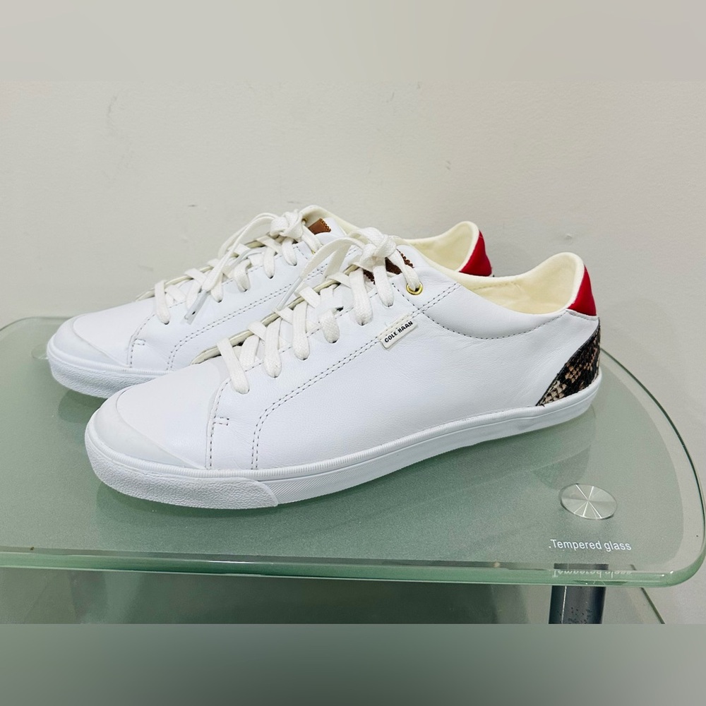 Cole Haan Marlowe Sneakers Women's‎  9,5 White Leather Lace Up Low Top Running
